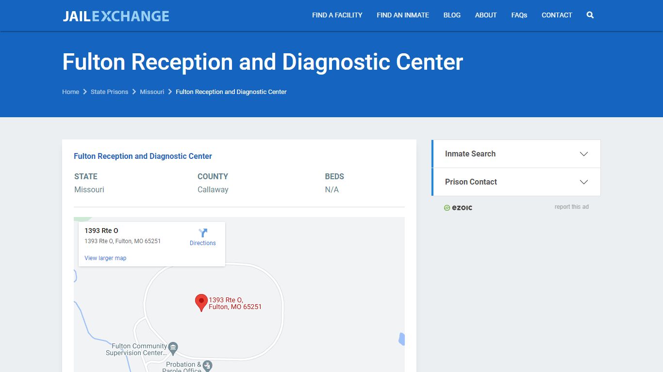 Fulton Reception and Diagnostic Center Prisoner Search | Visitation ...